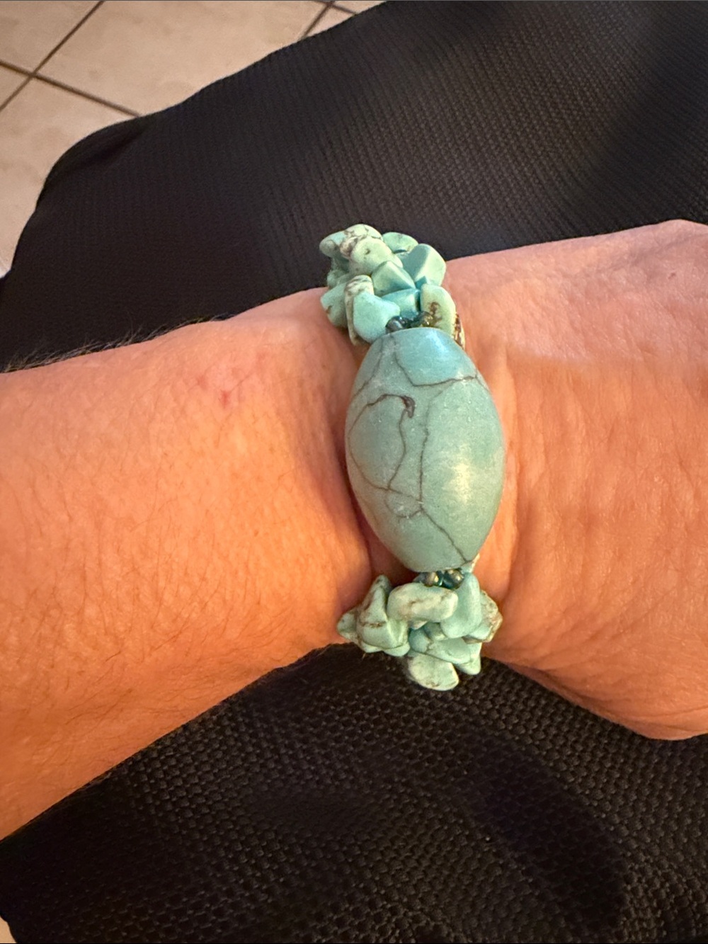 Turquoise Stone Stretch Bracelet - Turquoise